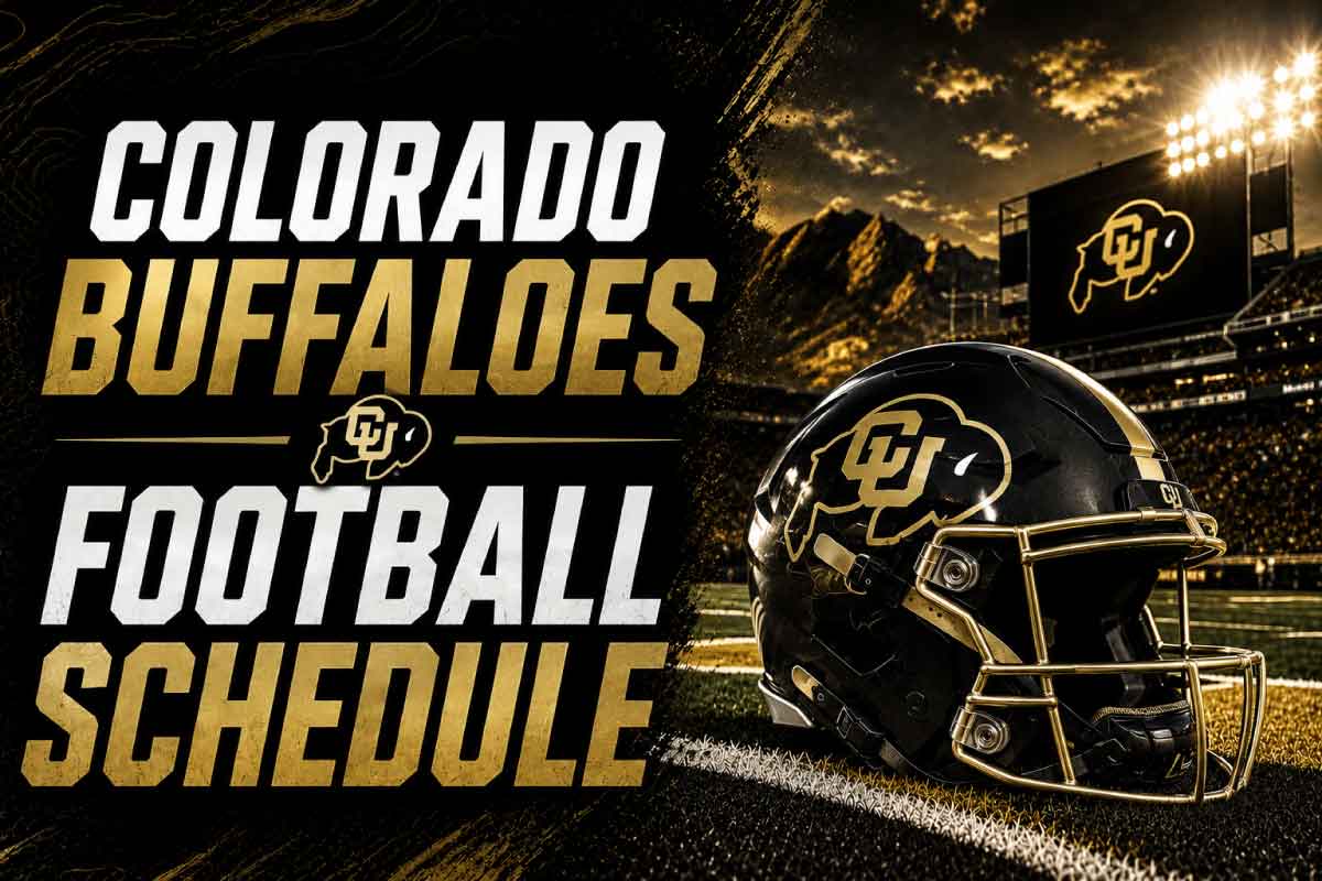 Colorado Buffaloes Football Schedule with helmet
