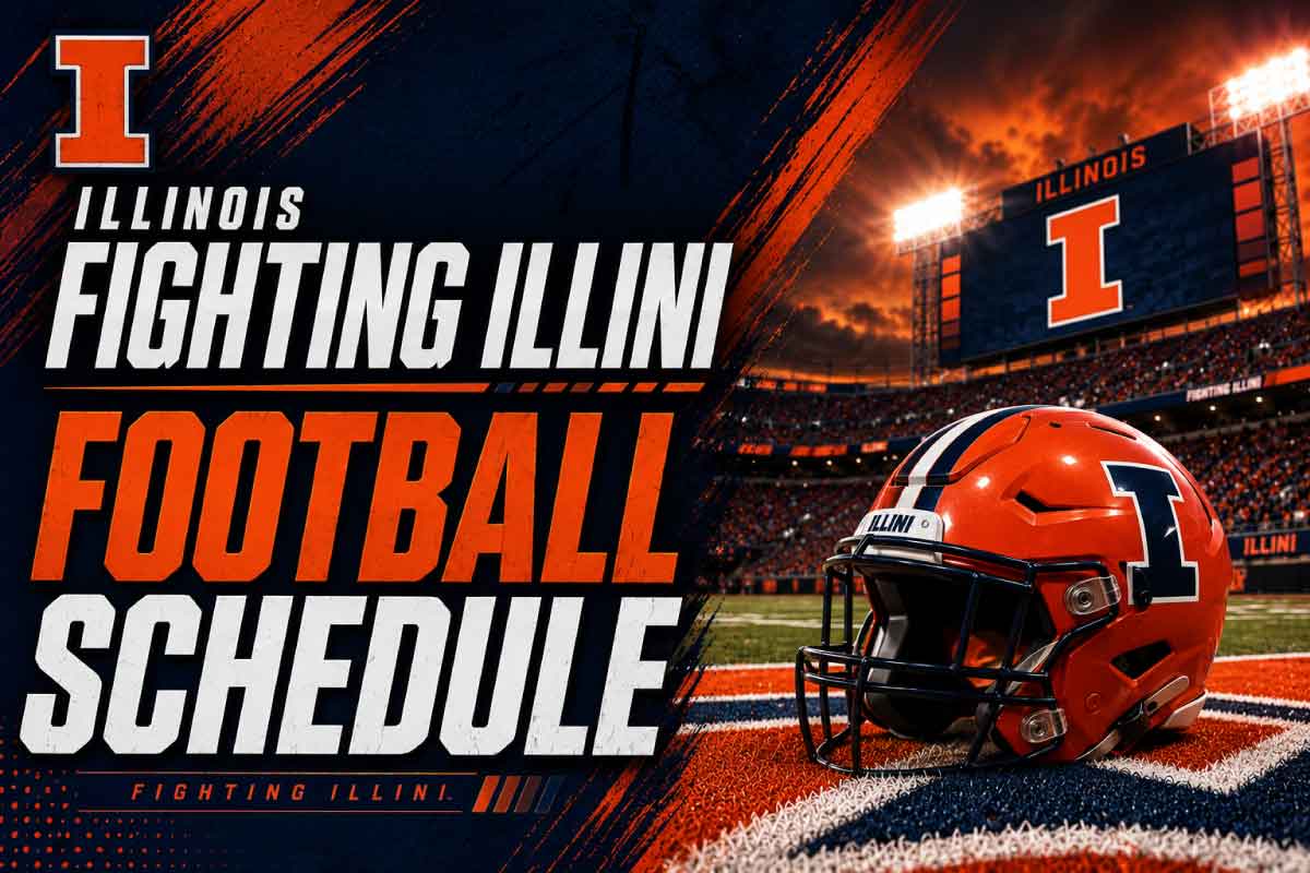 Illinois Football Schedule with helmet