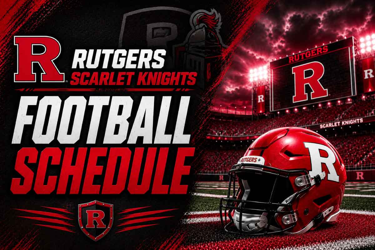 Rutgers Football Schedule with helmet