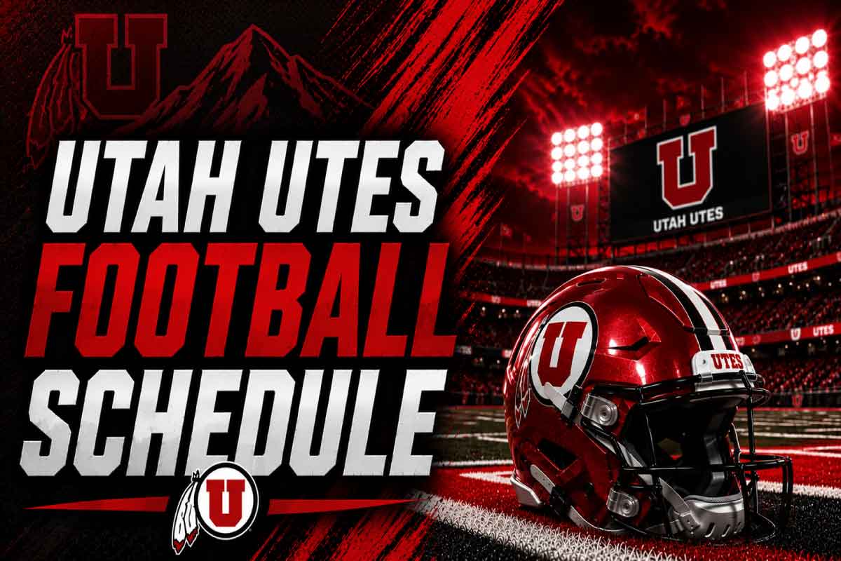Utah UTES Football Schedule with helmet