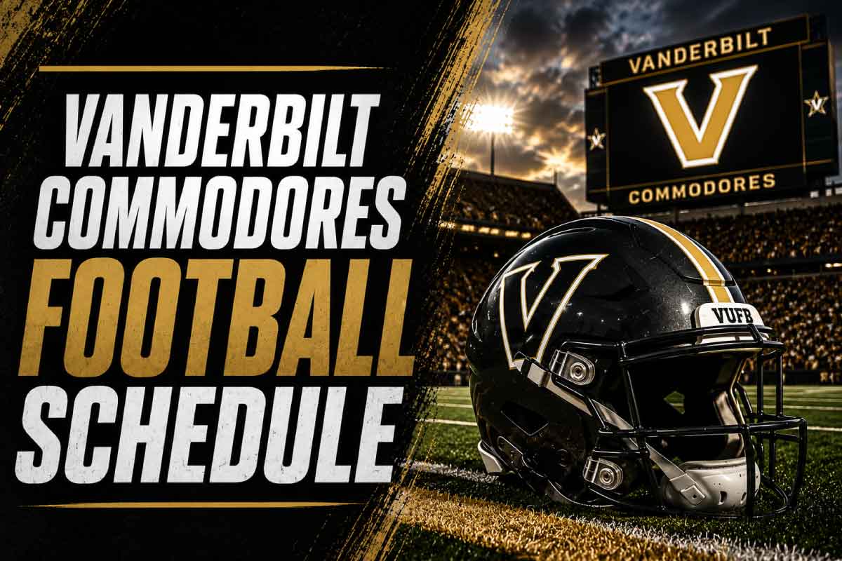 Vanderbilt Commodores football schedule with helmet