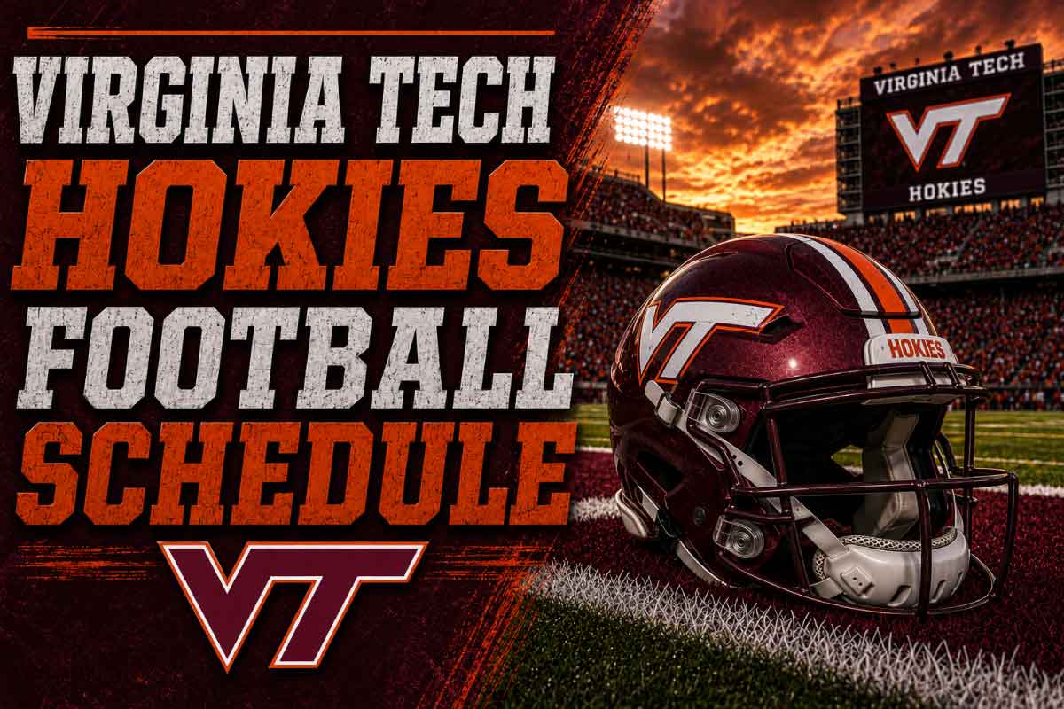 Virginia Tech Hokies Football Schedule with helmet