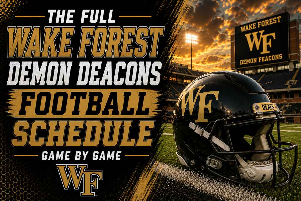 Wake Forest demon Football Schedule with helmet