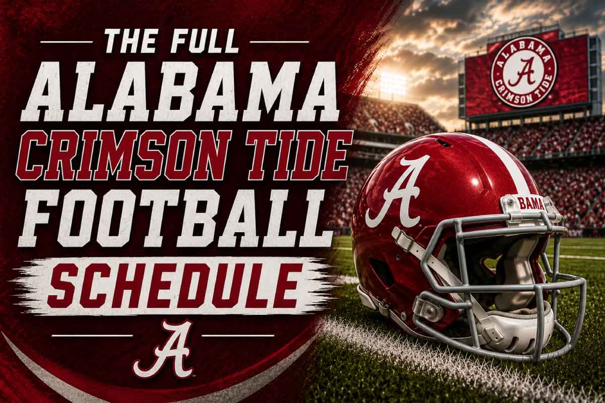 alabama crimson tide football schedule with helmet