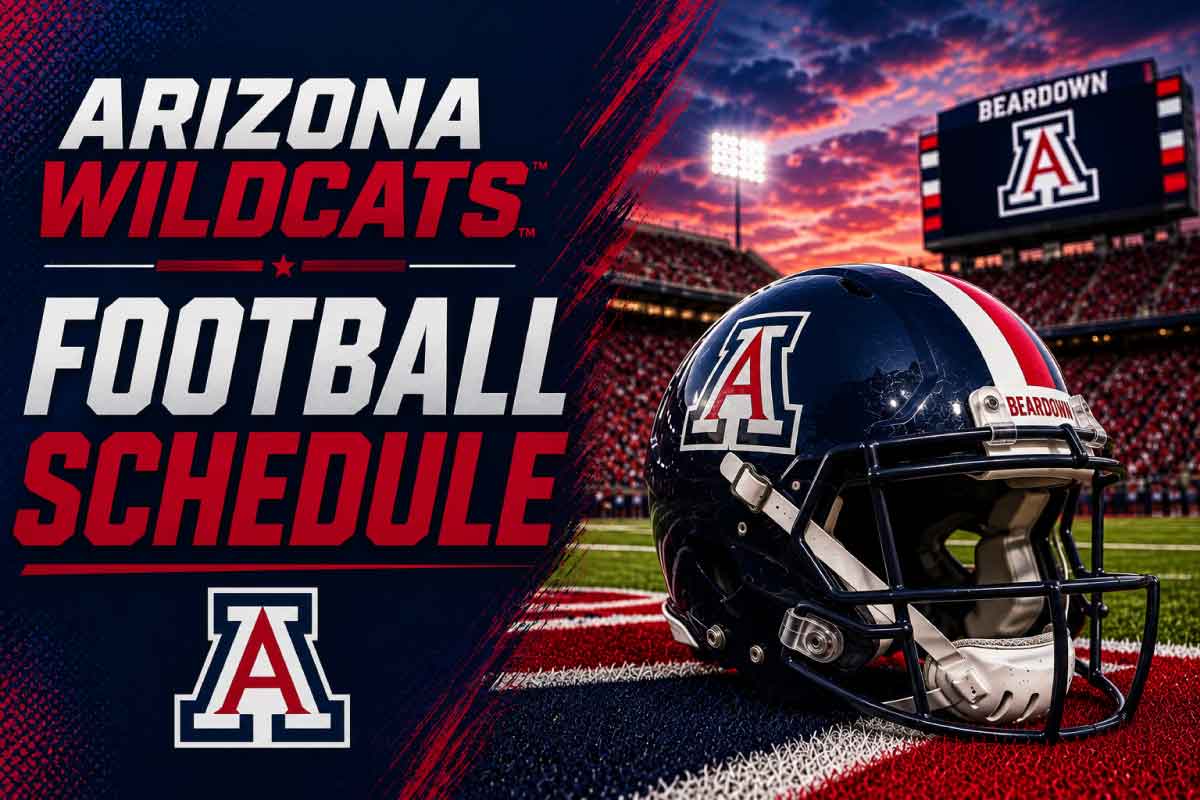 Arizona Wildcats Football Schedule WITH Helmet