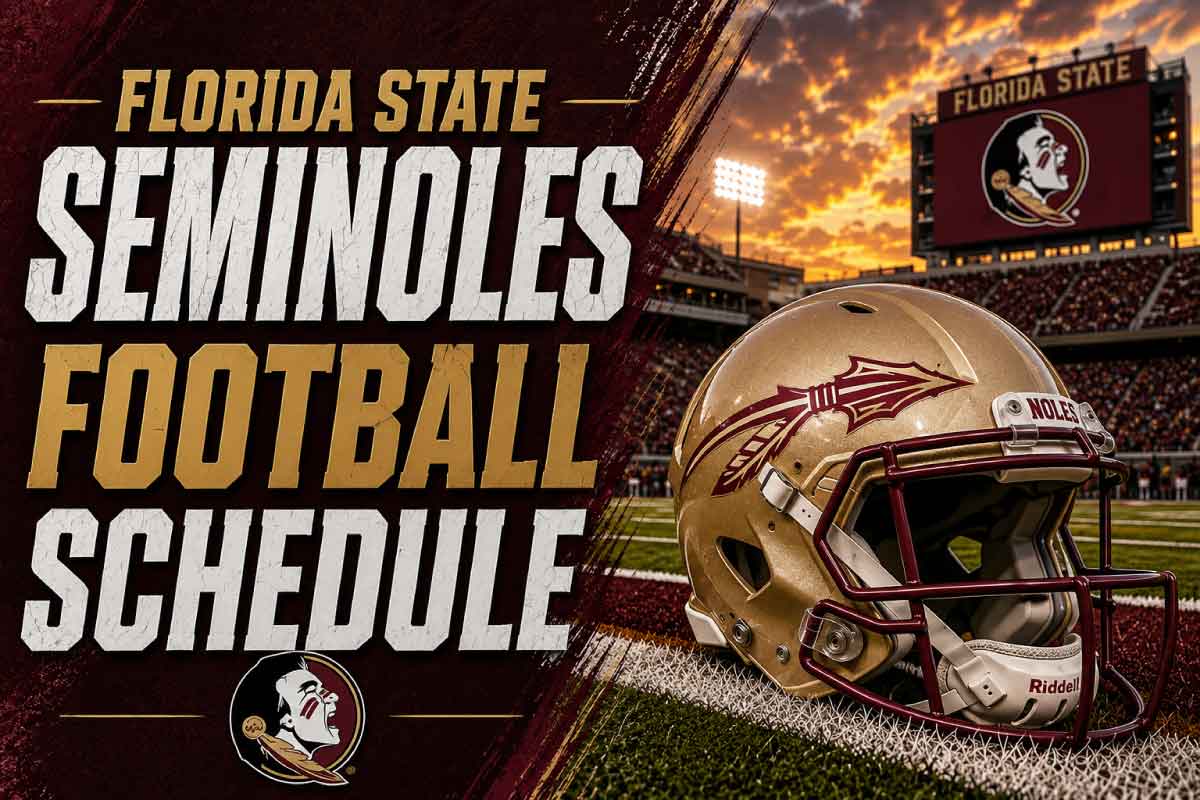 florida state seminoles football schedule with helmet