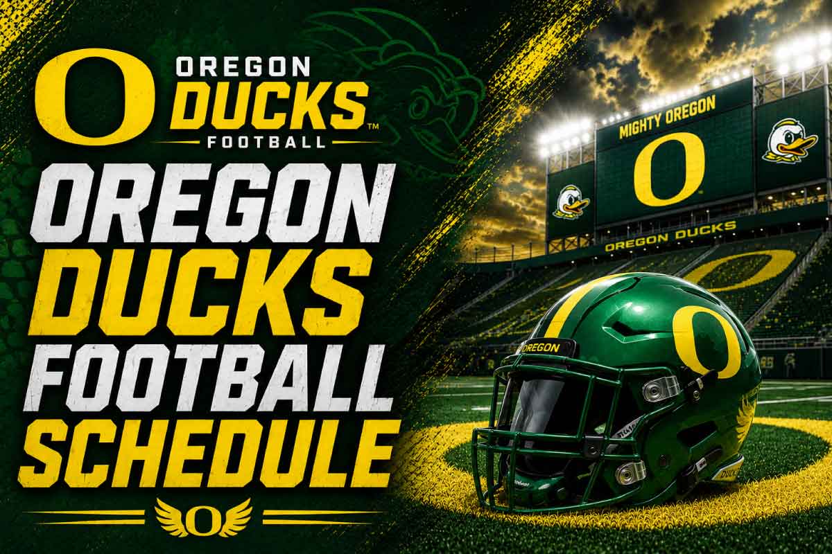 oregon ducks football schedule with helmet