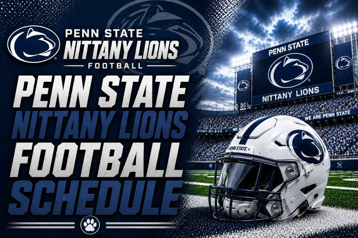 penn state nittany lions football schedule with helmet