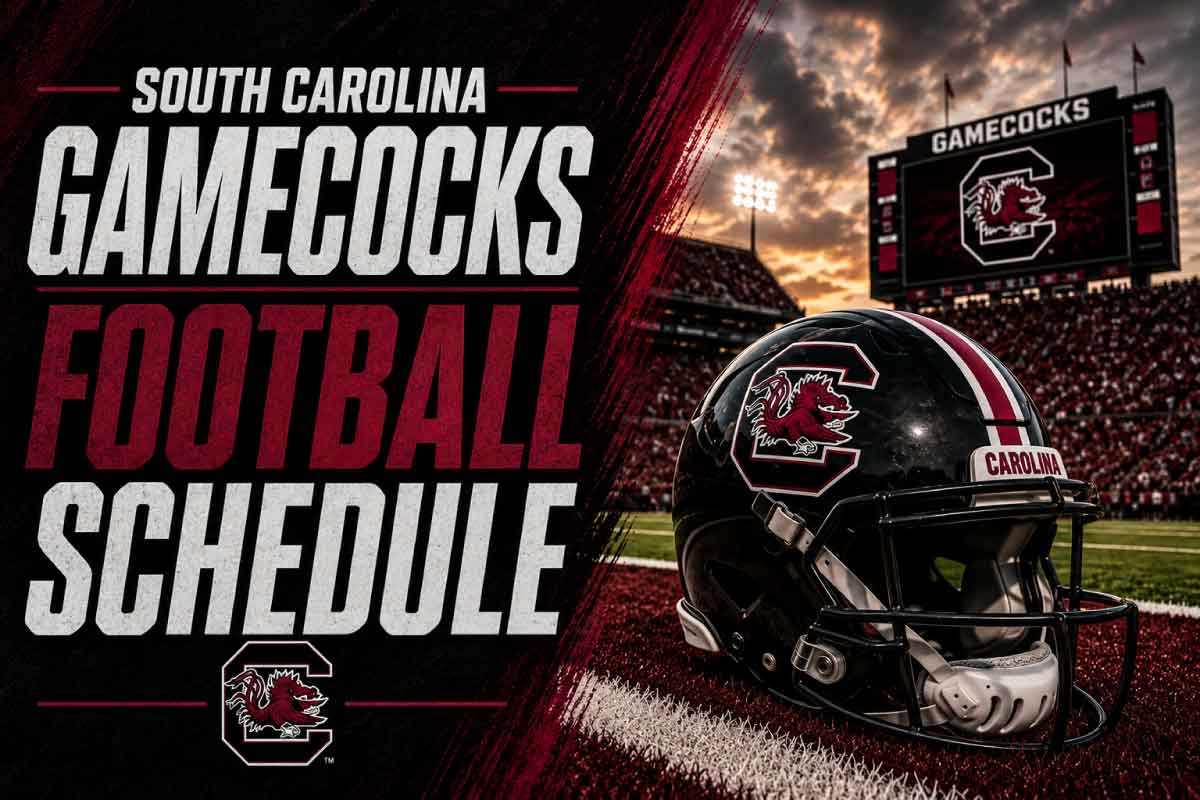 south carolina gamecocks football schedule with helmet