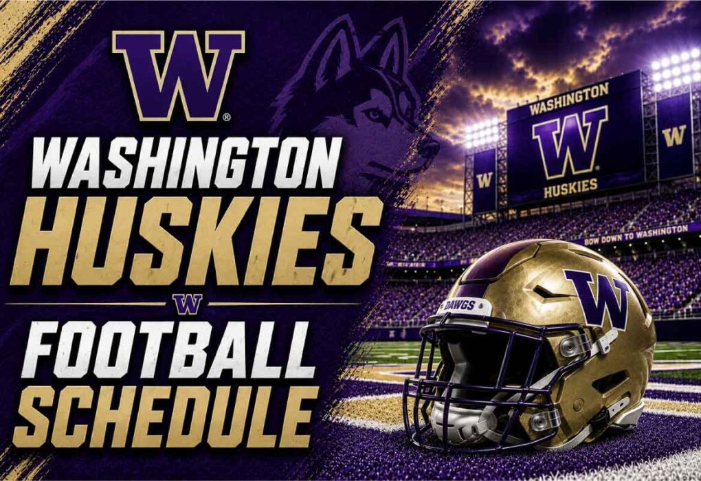 washington huskies football schedule with helmet