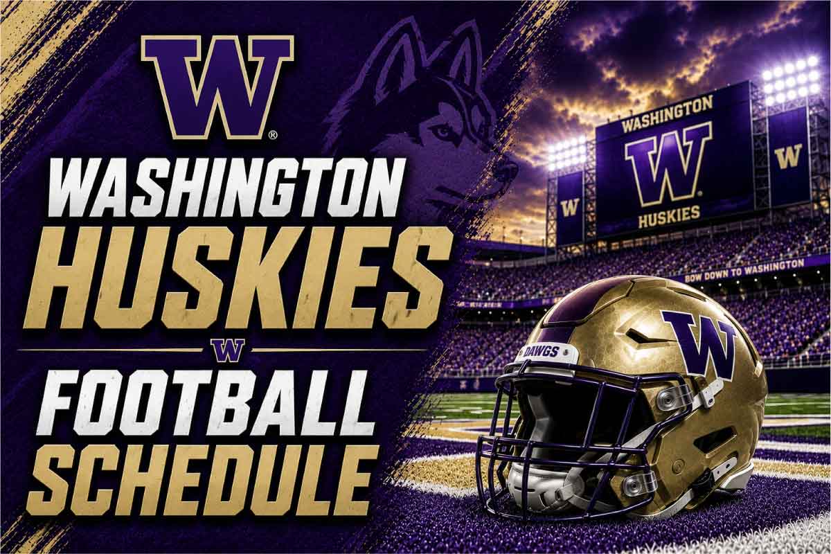 washington huskies football schedule with helmet