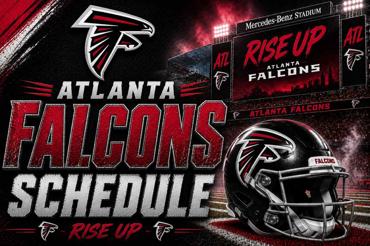 Atlanta Falcons Schedule with helmet