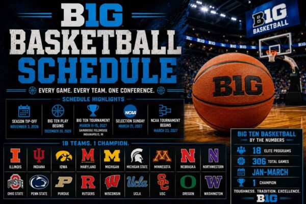 Big Ten Basketball Schedule Graphics