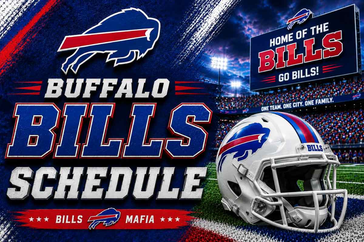 Buffalo Bills Schedule with helmet