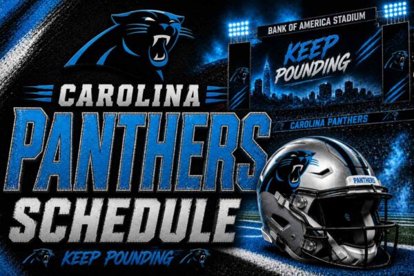 Carolina Panthers Schedule with helmet