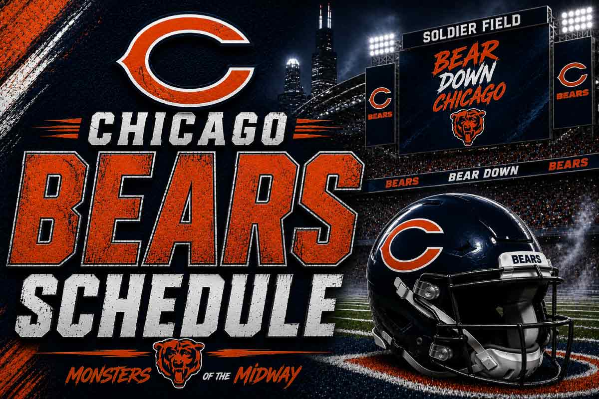 Chicago Bears Schedule with helmet