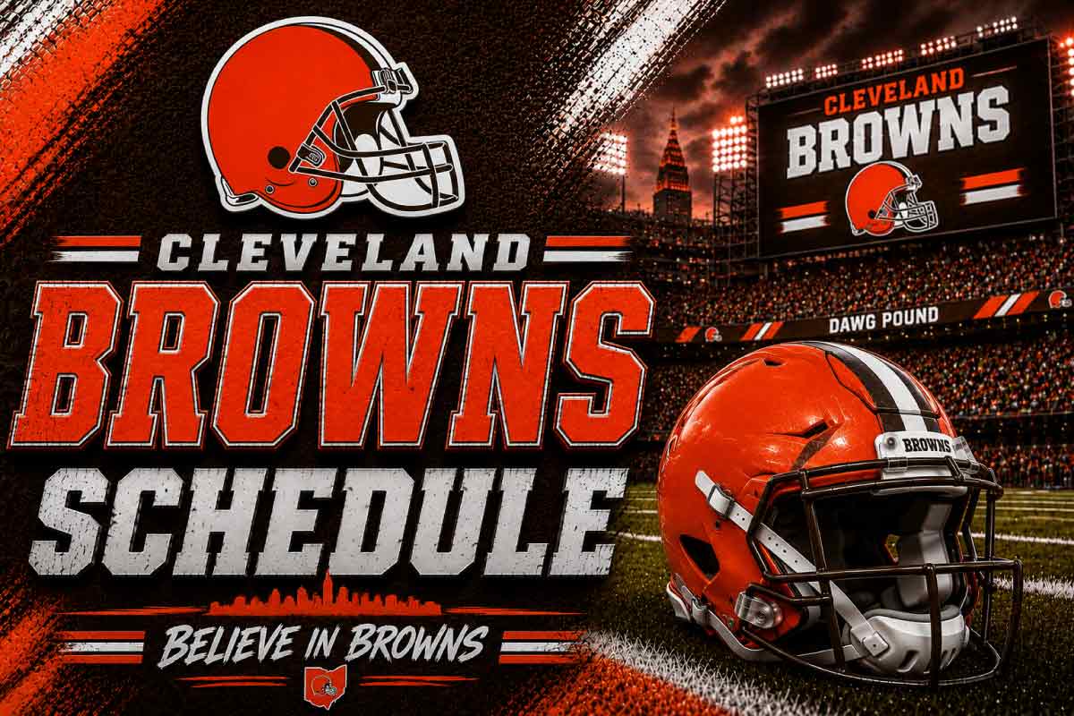 Cleveland Browns Schedule with helmet