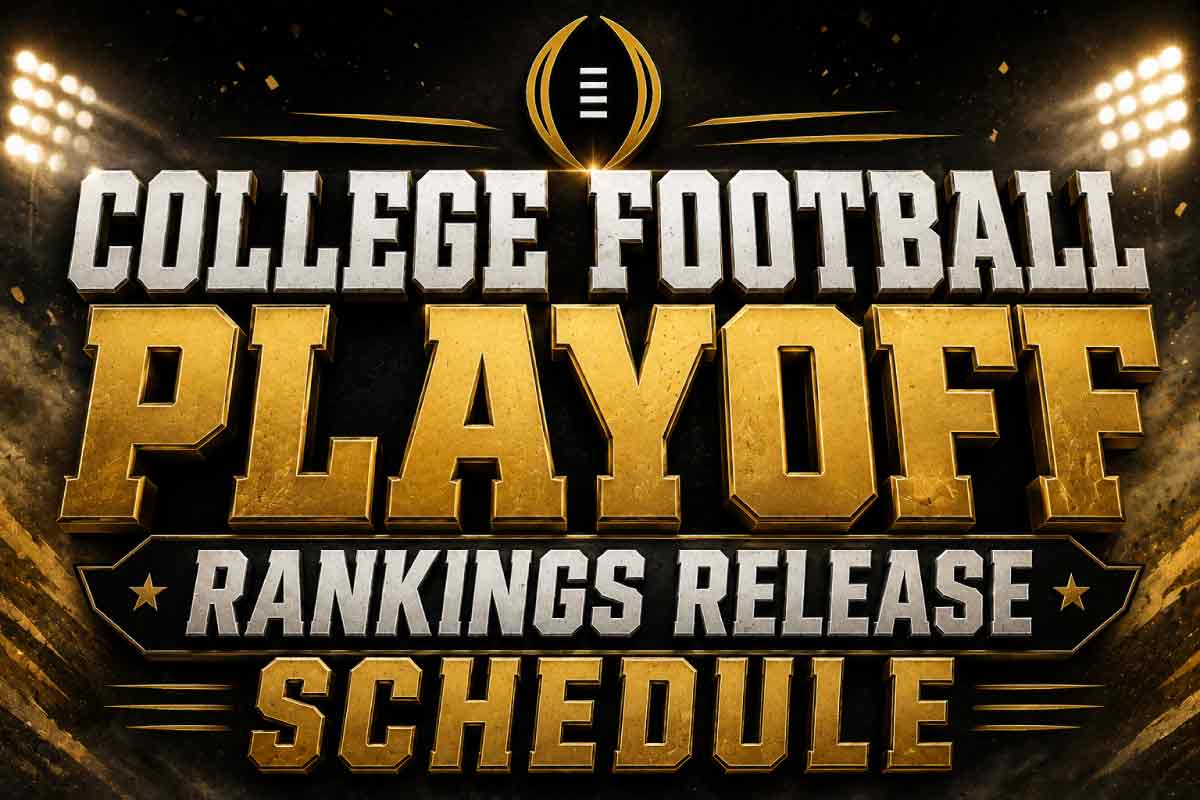 College Football Playoff Rankings Release Schedule graphics