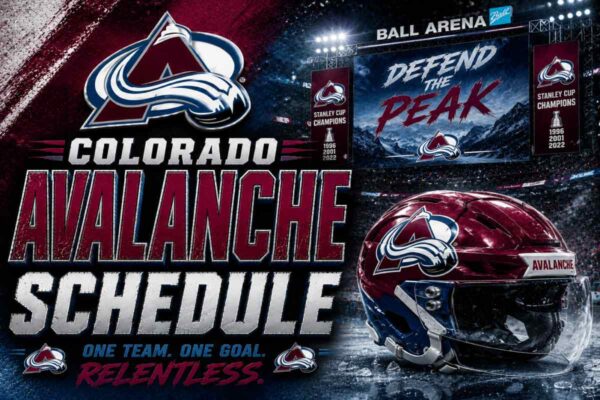 Colorado Avalanche Schedule with helmet