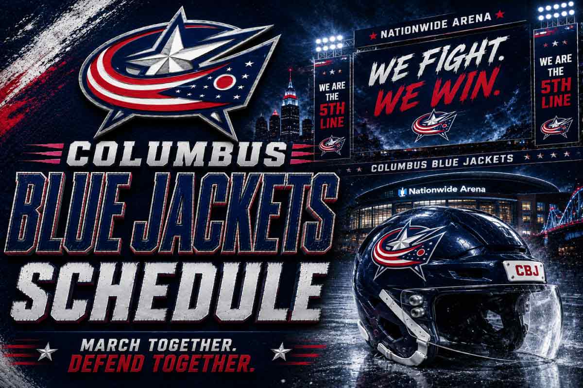 Columbus Blue Jackets Schedule with helmet