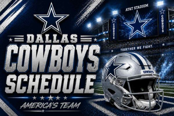 Dallas Cowboys Schedule with helmet
