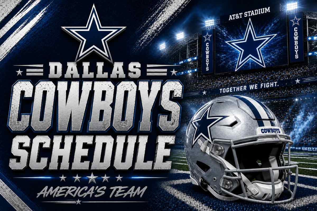 Dallas Cowboys Schedule with helmet