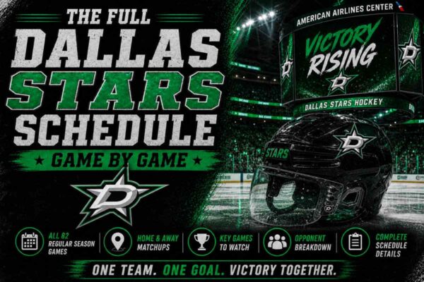 Dallas Stars Schedule with helmet