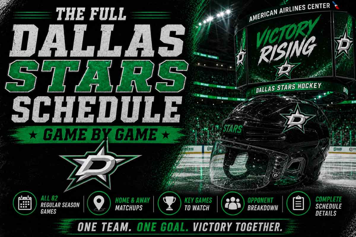 Dallas Stars Schedule with helmet