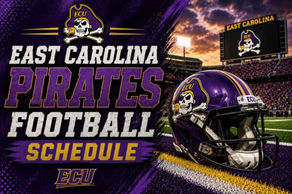 east carolina pirates football schedule with helmet