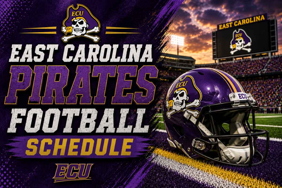 east carolina pirates football schedule with helmet