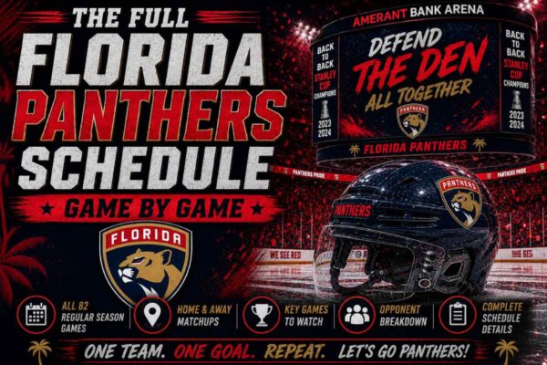 Florida Panthers Schedule with helmet