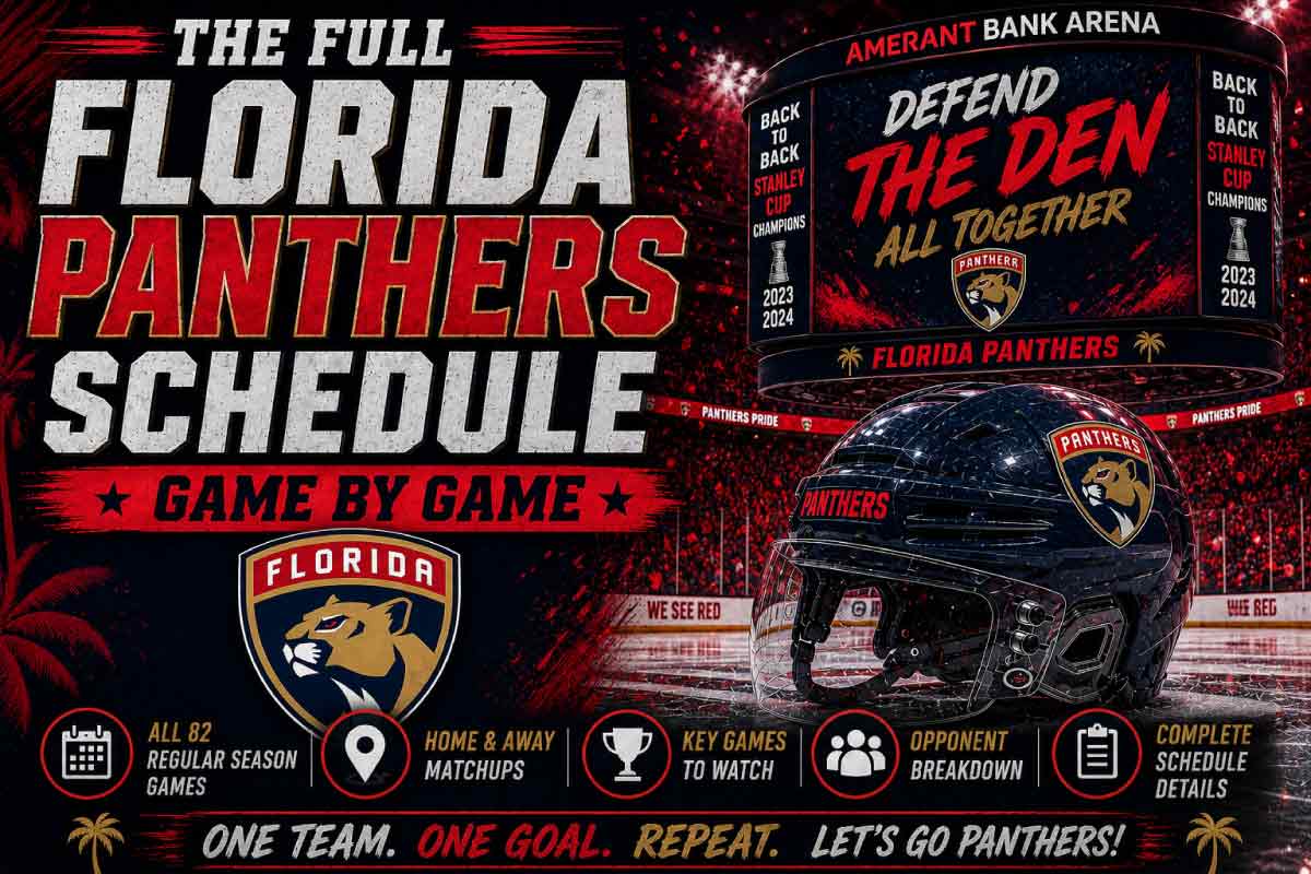 Florida Panthers Schedule with helmet