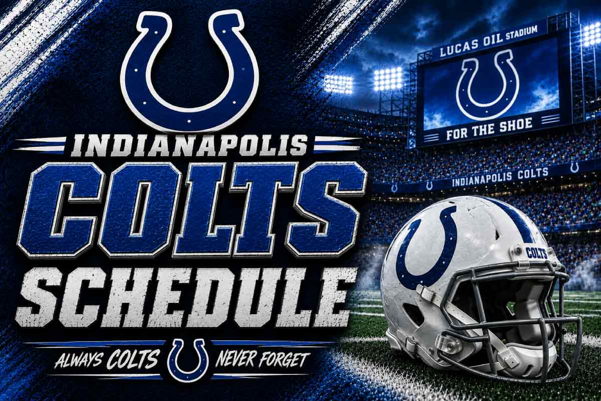 Indianapolis Colts Schedule with helmet