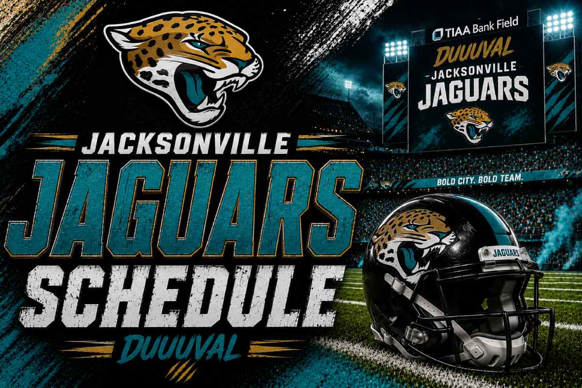 Jacksonville Jaguars Schedule with helmet