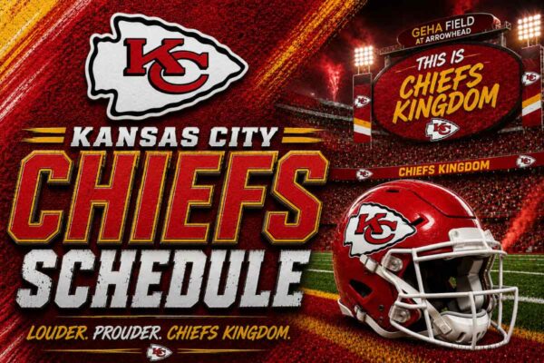 Kansas City Chiefs Schedule with helmet