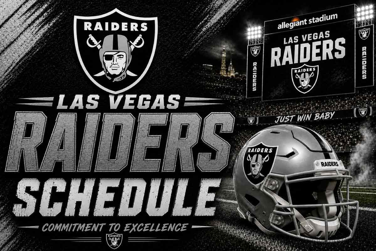 Las Vegas Raiders Schedule with helmet