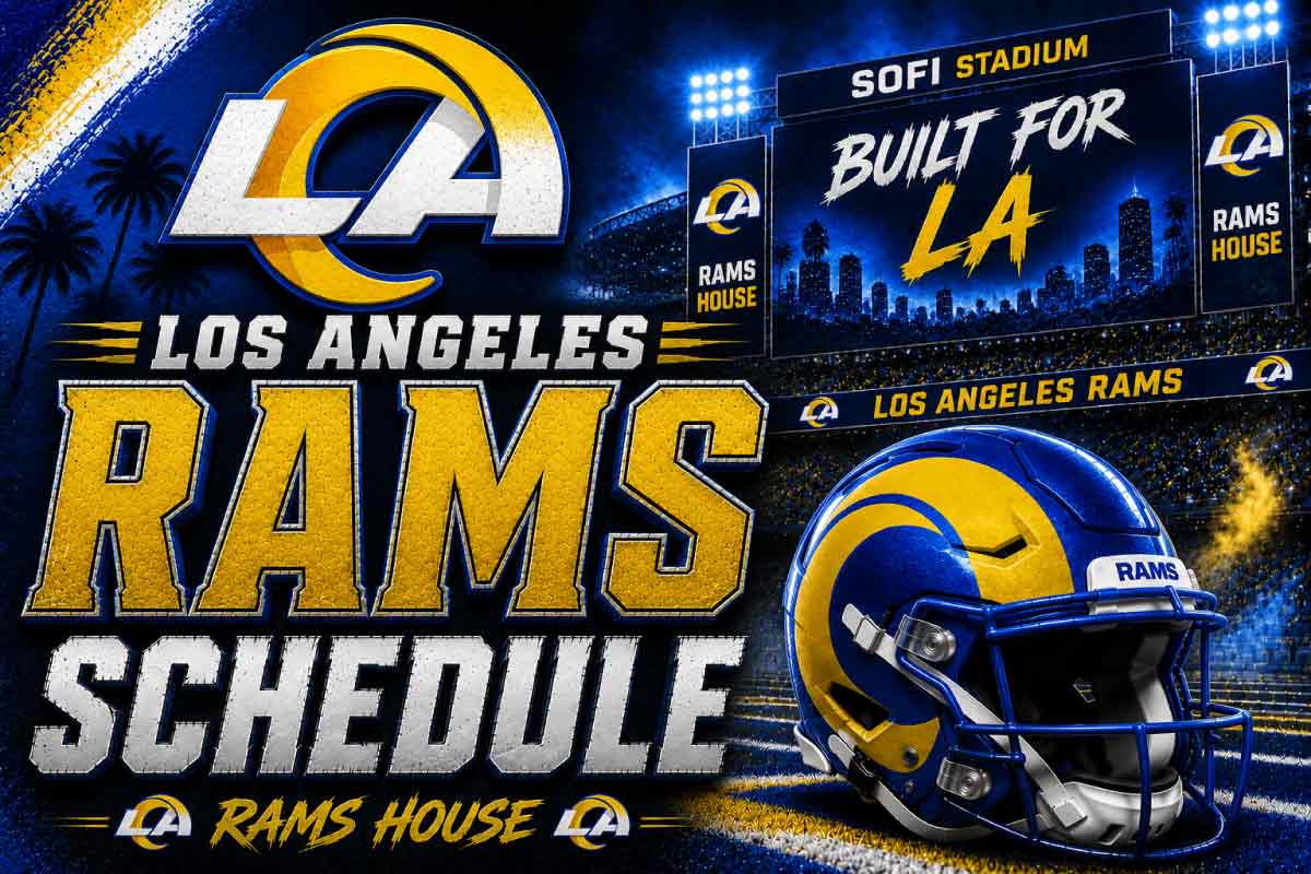 Los Angeles Rams Schedule with helmet