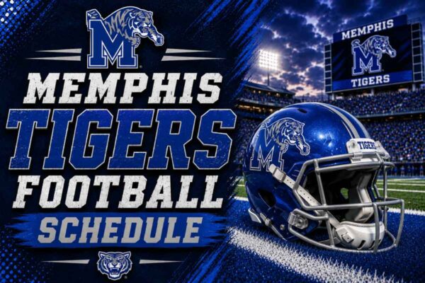 Memphis Tigers schedule with helmet