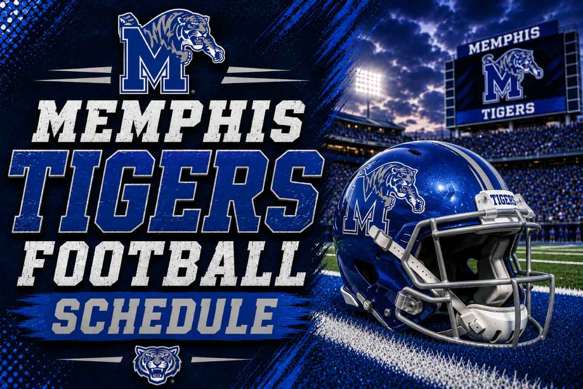 Memphis Tigers schedule with helmet