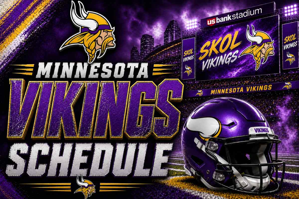 Minnesota Vikings Schedule with helmet
