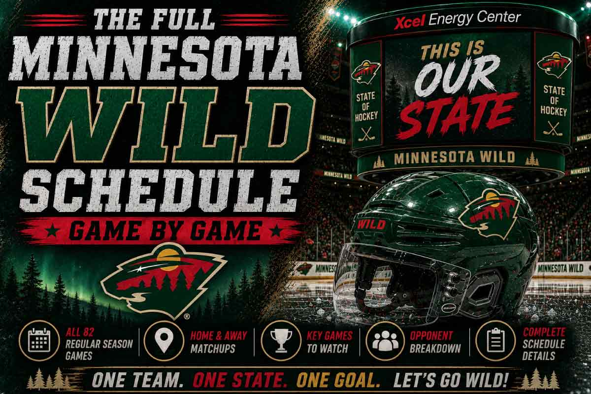Minnesota Wild Schedule with helmet