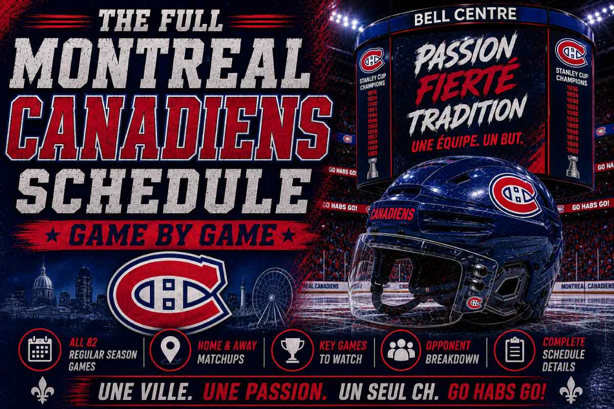 Montreal Canadiens Schedule with helmet
