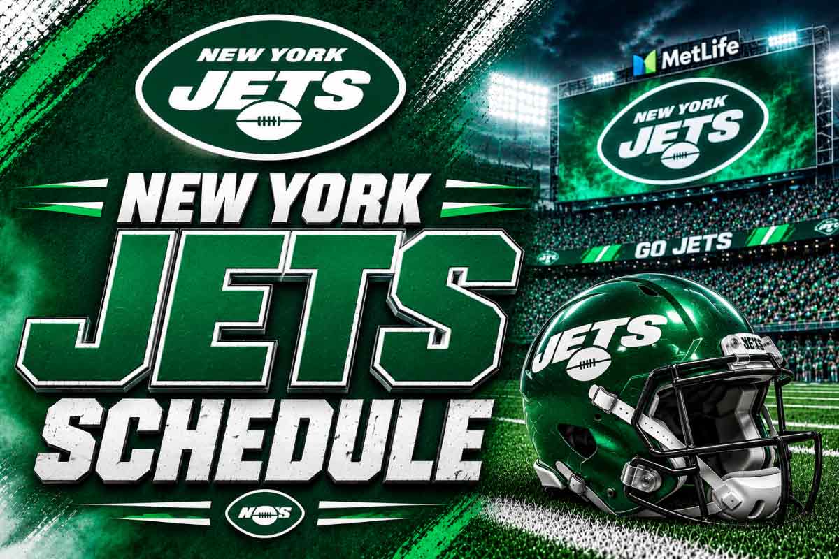 New York Jets Schedule with helmet