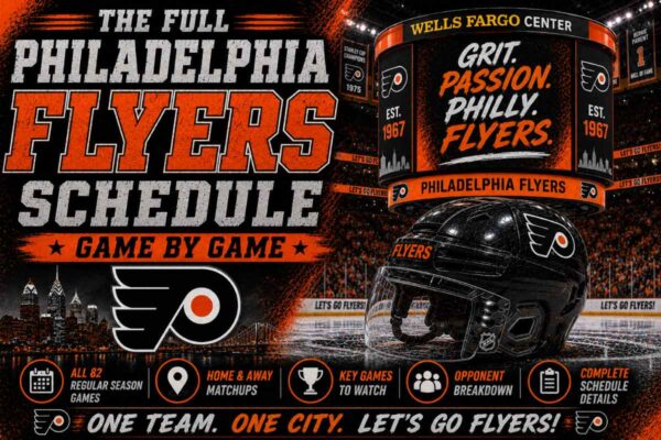 Philadelphia Flyers Schedule with helmet