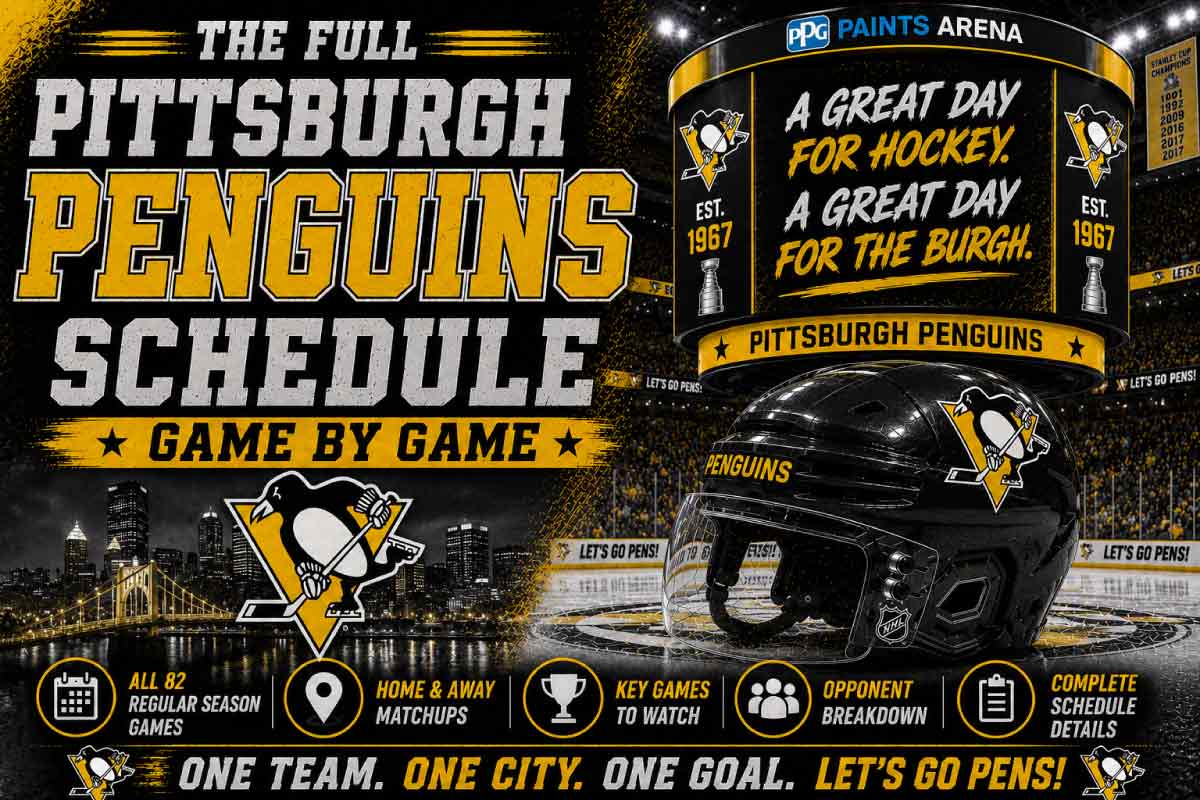 Pittsburgh Penguins Schedule with helmet