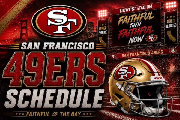 San Francisco 49ers Schedule with helmet