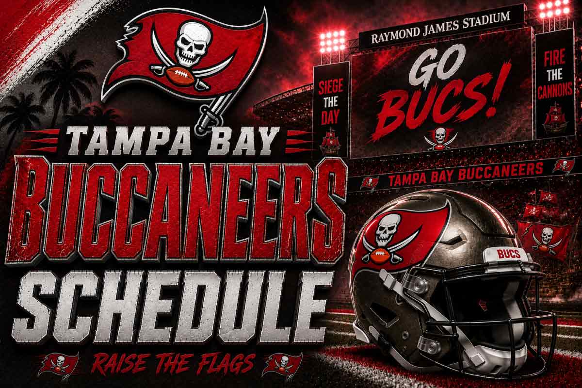Tampa Bay Buccaneers Schedule with helmet