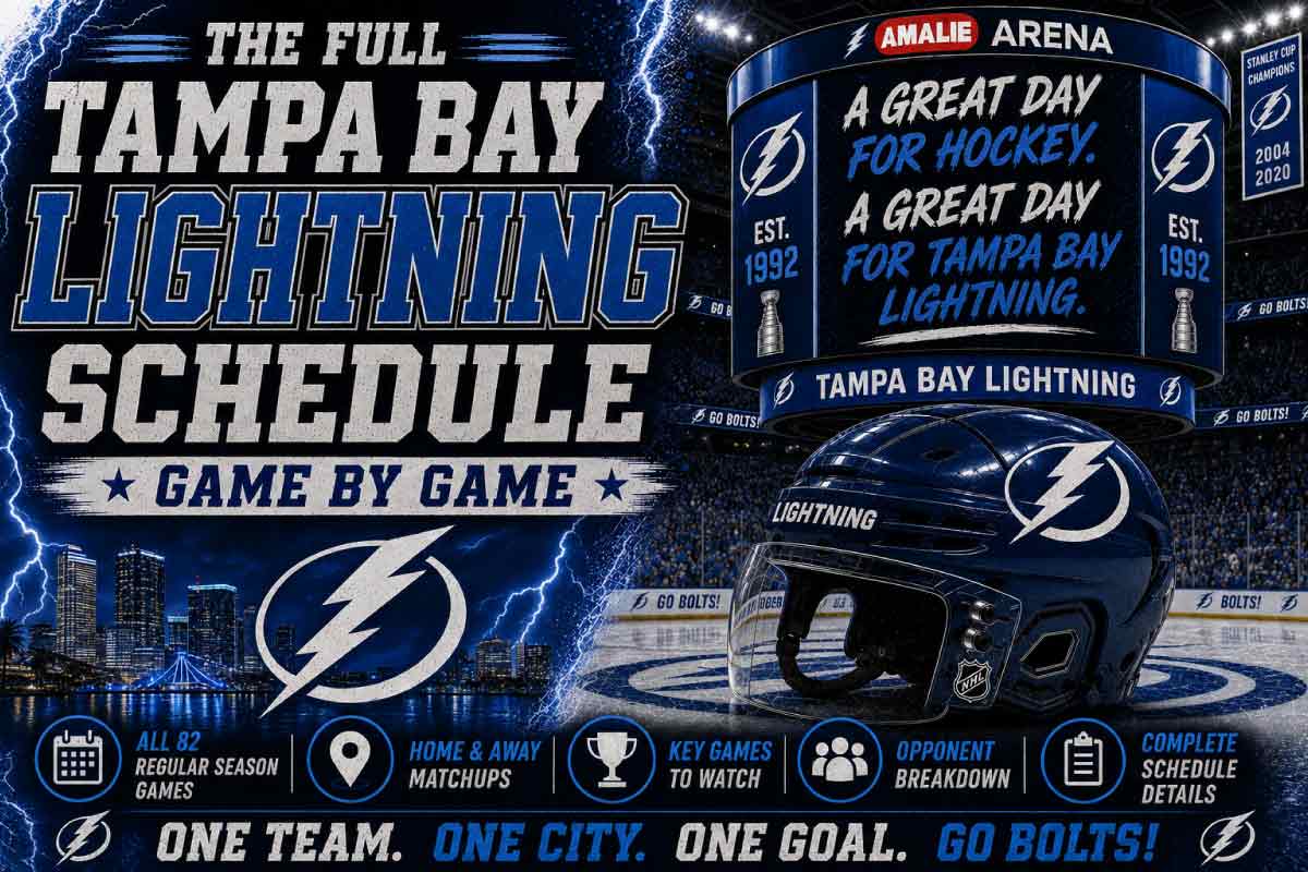 Tampa Bay Lightning Schedule with helmet