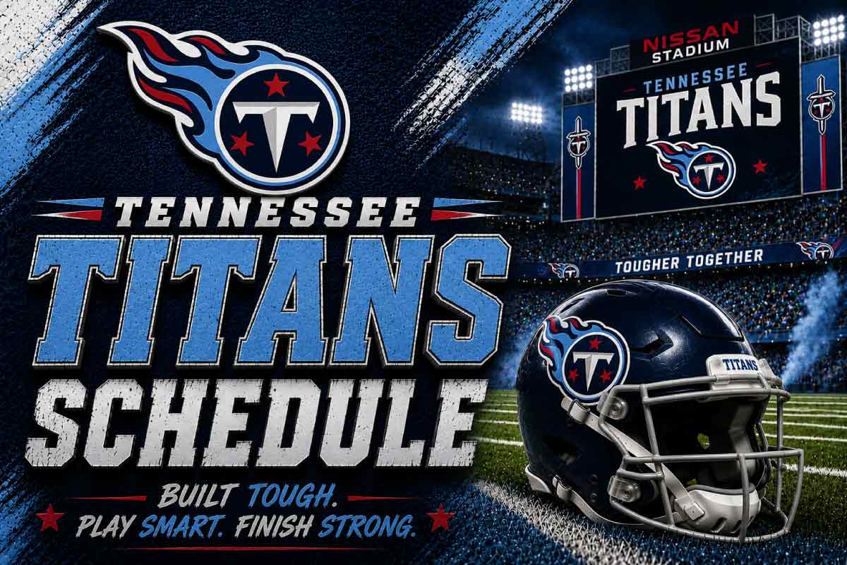 Tennessee Titans Schedule with helmet