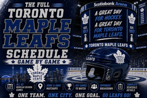 Toronto Maple Leafs Schedule with helmet